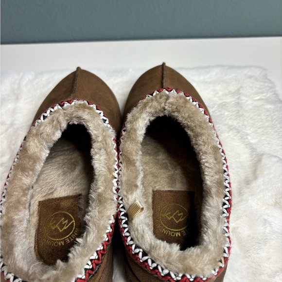 White Mountain Icebin Faux Fur Slipper Clog Dark Chocolate Size 9 - Picture 6 of 9